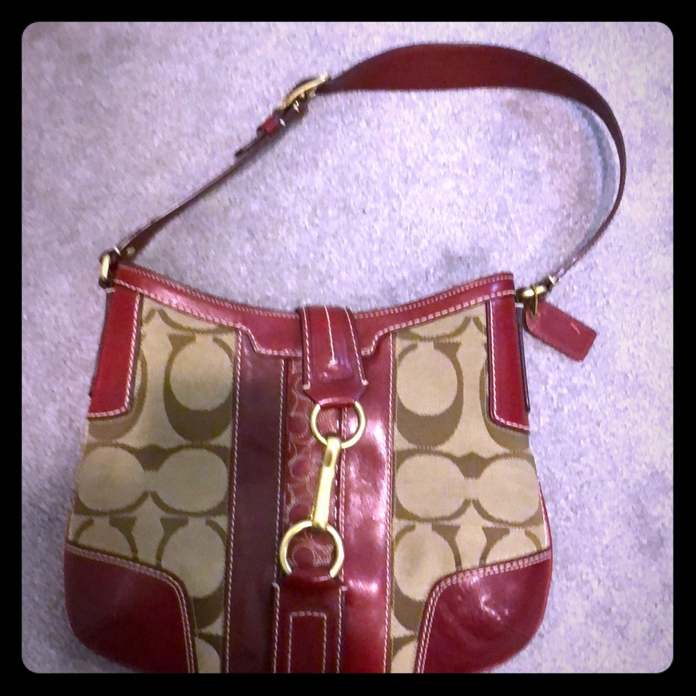 Red Coach bag